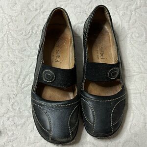 Josef Seibel metallic slip on shoes